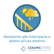 Armadio alto da esterno Spazio con ripiani integrati Tortora/Beige by CeramicStore | Lo specialista del tuo bagno