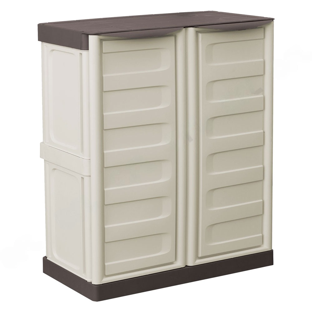 Armadio basso Spazio da esterno con ripiani integrati Tortora/Beige by CeramicStore | Lo specialista del tuo bagno