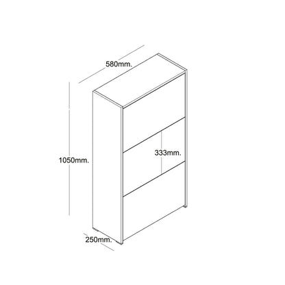 Scarpiera a 3 ante a ribalta - Rovere miele by CeramicStore | Lo specialista del tuo bagno