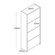 Scarpiera a 4 ante a ribalta - Bianco vintage by CeramicStore | Lo specialista del tuo bagno