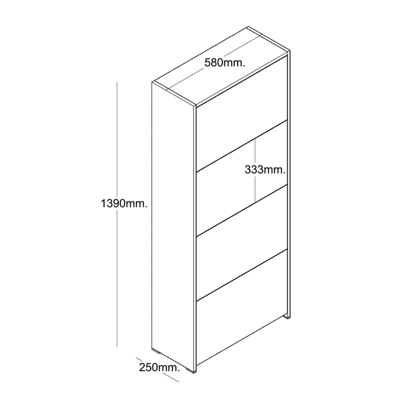 Scarpiera a 4 ante a ribalta - Bianco vintage by CeramicStore | Lo specialista del tuo bagno