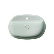 Lavabo d'appoggio ovale con foro BathCore serie Infinity 60x40 color Menta Opaco