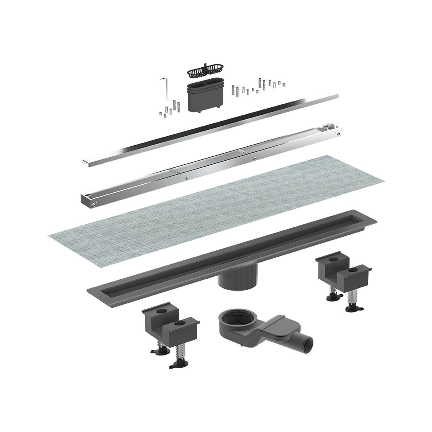 Canaletta doccia Canalissima per scarico a pavimento di Bonomini cm 90 con griglia in alluminio by CeramicStore | Lo specialista del tuo bagno