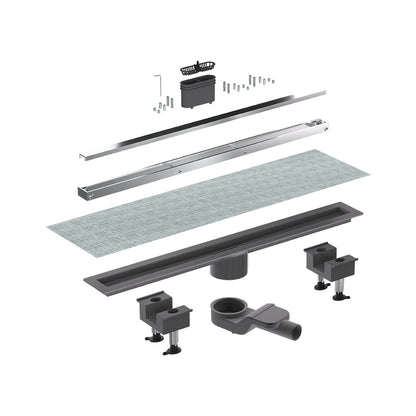 Canaletta doccia Canalissima per scarico a pavimento di Bonomini cm 90 con griglia in alluminio by CeramicStore | Lo specialista del tuo bagno