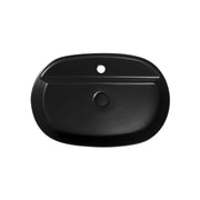 Lavabo d'appoggio ovale con foro BathCore serie Infinity 60x40 color Nero Opaco