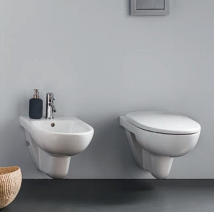 Sanitari sospesi wc+bidet +sedile soft close Geberit 'Selnova Pro' cm 53