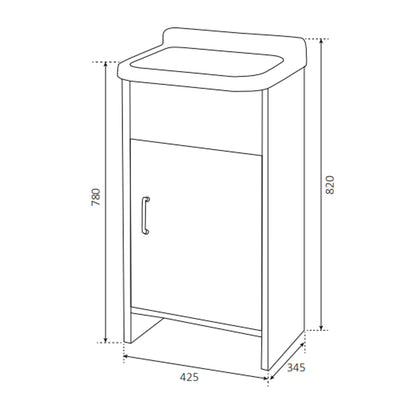 Lavatoio per interni ed esterni in pvc un'anta 42,5x34,5 cm by CeramicStore | Lo specialista del tuo bagno