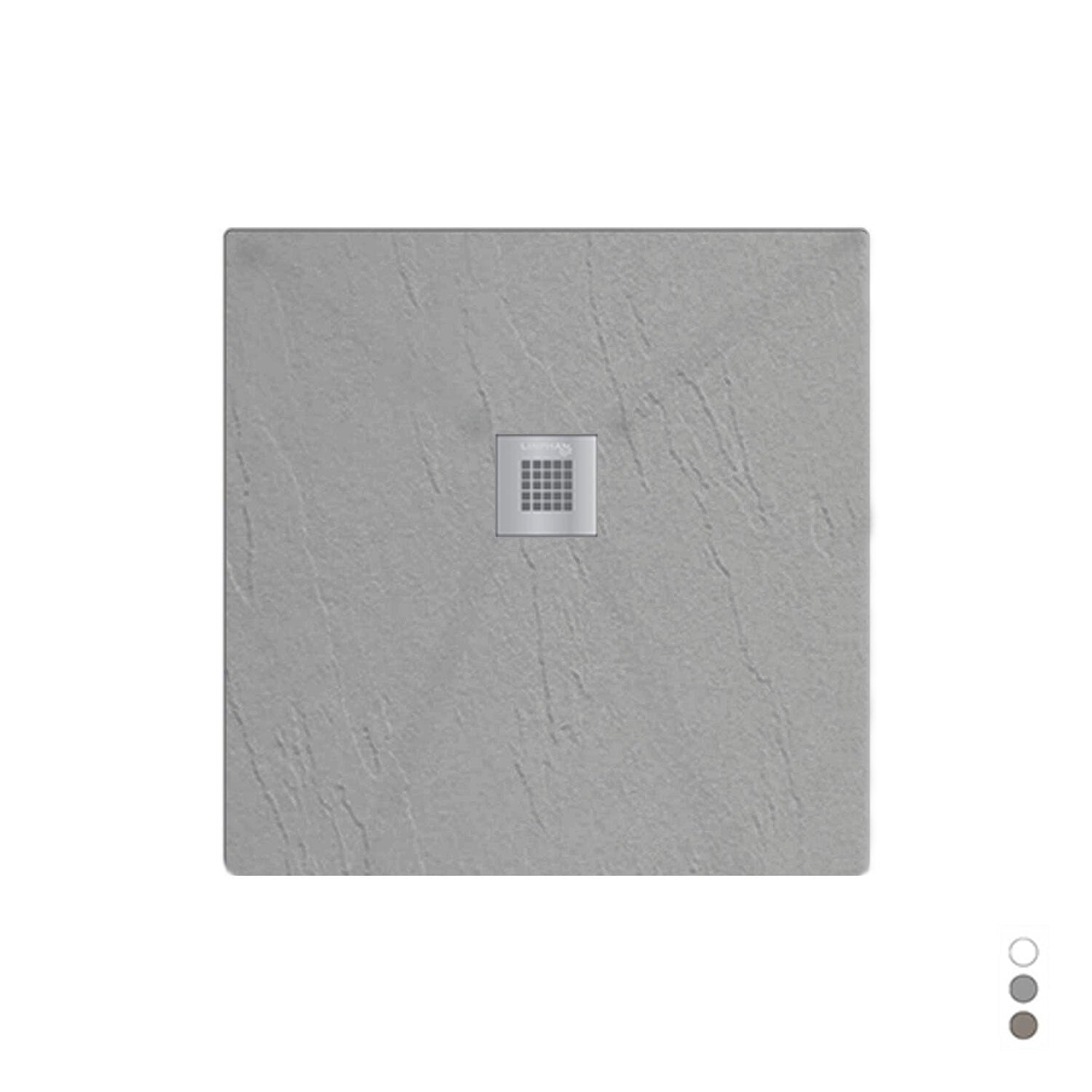 Piatto doccia in mineralmarmo modello Estasi 80x80 cm cemento by CeramicStore | Lo specialista del tuo bagno
