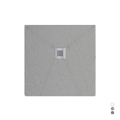 Piatto doccia in mineralmarmo modello Estasi 80x80 cm cemento by CeramicStore | Lo specialista del tuo bagno