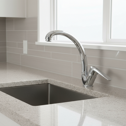 Miscelatore monocomando lavello bocca alta RubiFlux serie Margaret - Cromo