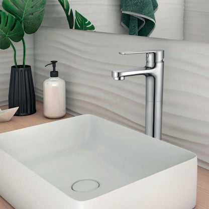 Miscelatore monocomando lavabo alto RubiFlux serie Margaret - Cromo