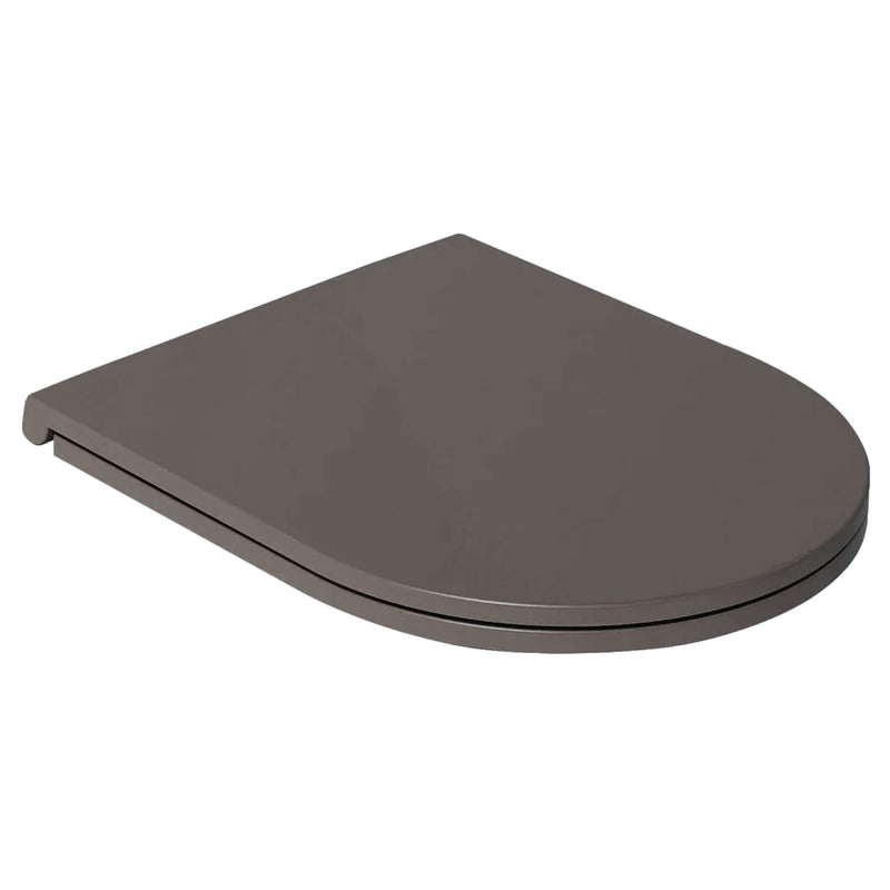 Copriwater Soft Close per vaso filomuro BathCore serie Infinity color Tortora Opaco