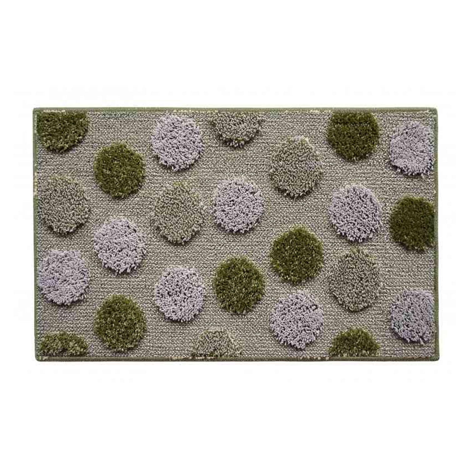 Tappeto bagno con fantasia a pois e retro antiscivolo cm 50x80 Verde by CeramicStore | Lo specialista del tuo bagno
