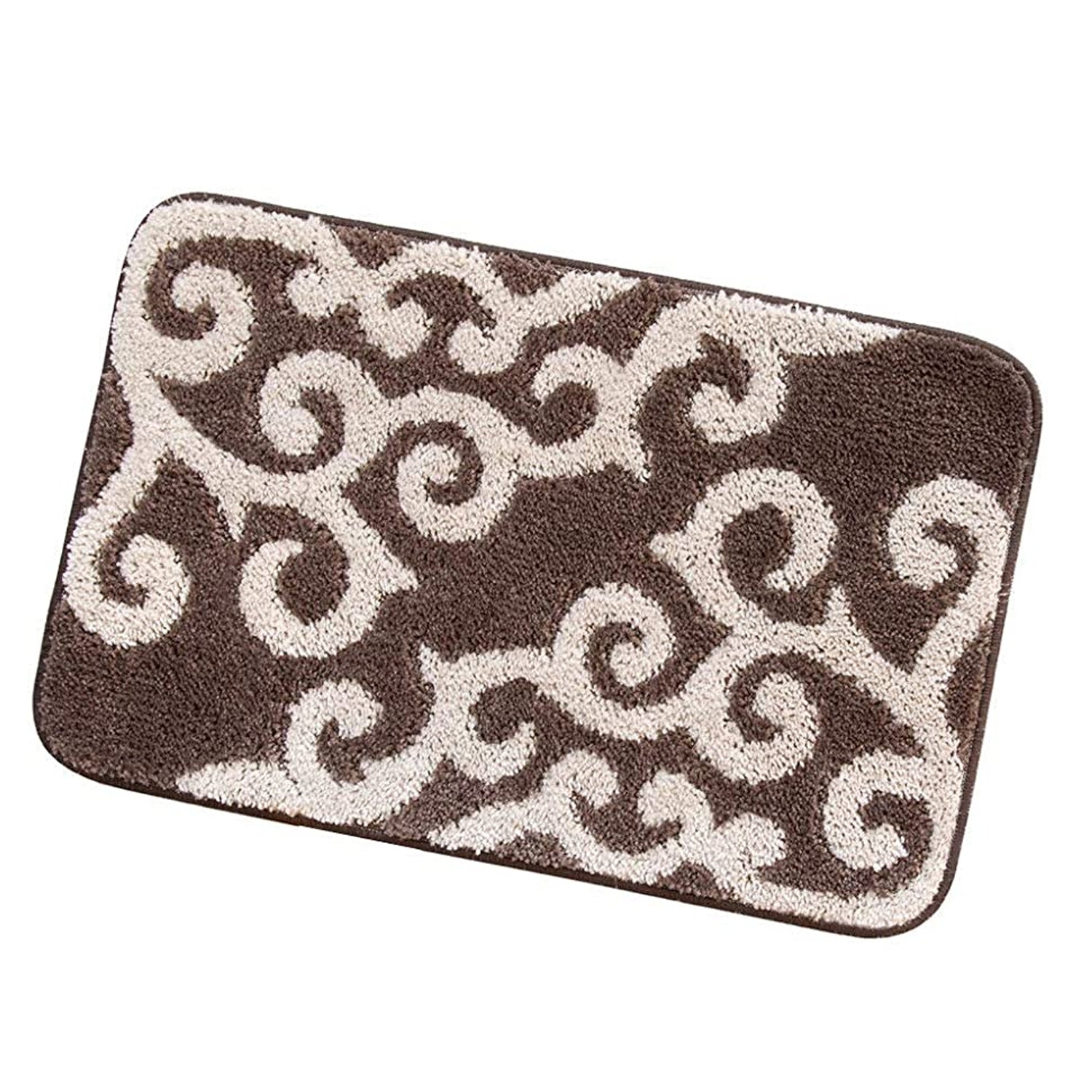 Tappeto bagno con fantasia arabesca e retro antiscivolo cm 50x80 Marrone by CeramicStore | Lo specialista del tuo bagno