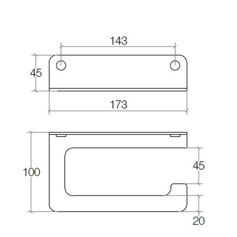 Porta Carta Igienica a Muro in Alluminio Verniciato Bianco Lineabeta collezione Saeta
