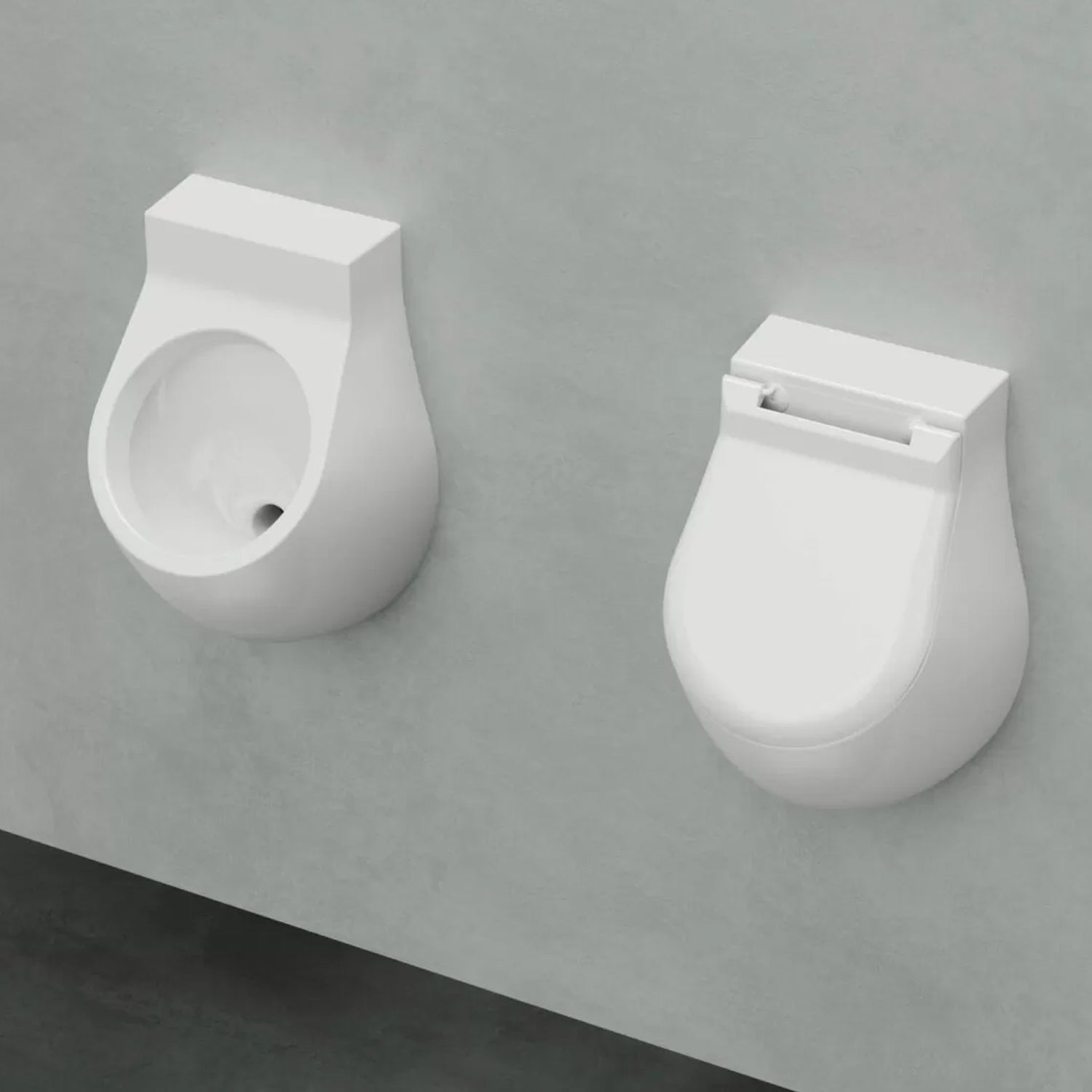 Orinatoio a parete senza fori Azzurra serie Nuvola 35