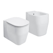 Sanitari Filoparete di Ceramica Azzurra modello Glaze con Copriwater Soft Close