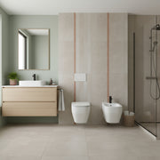 Sanitari Sospesi wc con sedile tradizionale e bidet Ceramica Azzurra Glaze