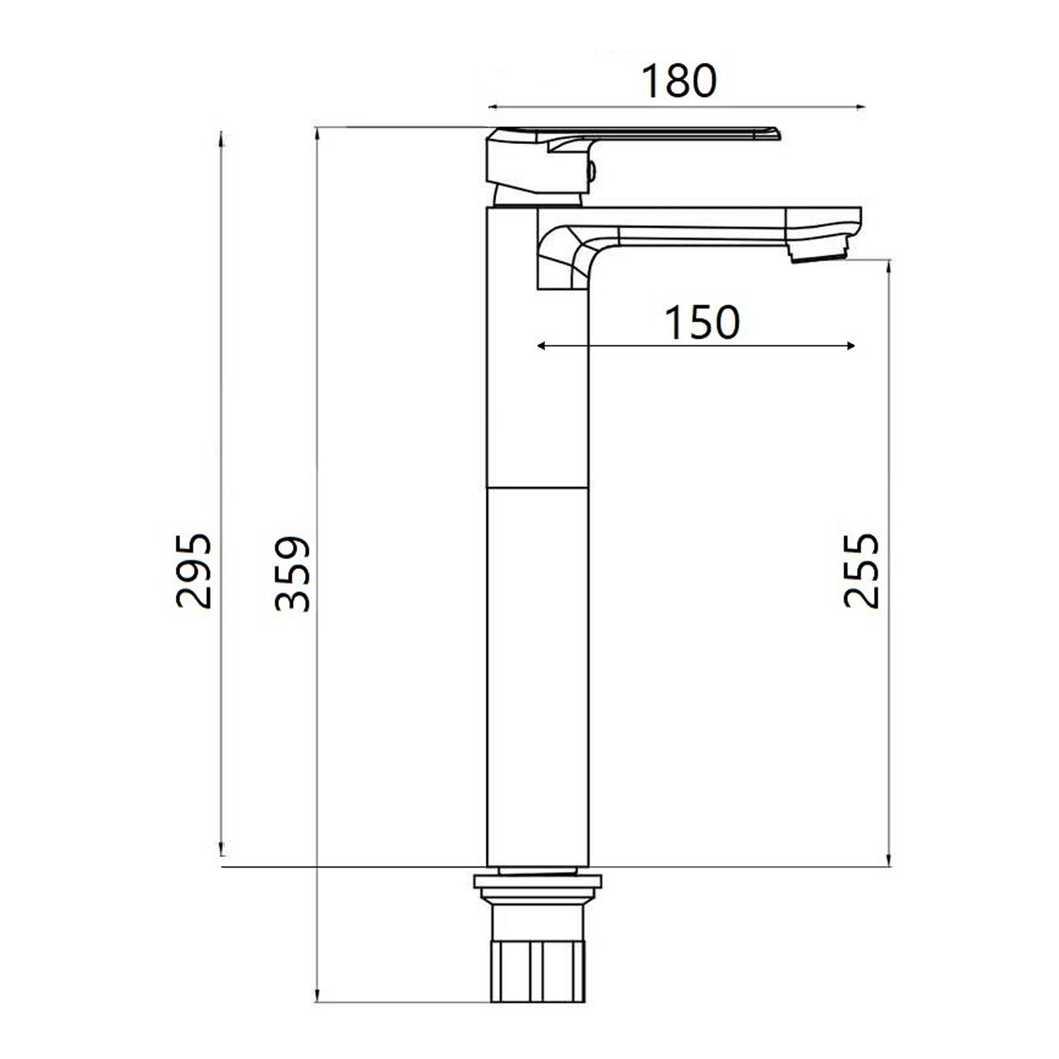 Composizione di miscelatori per lavabo alto, bidet e doccia 2 vie Hopper in ottone cromato by CeramicStore | Lo specialista del tuo bagno