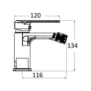 Composizione di miscelatori per lavabo alto, bidet e doccia 2 vie quadro Hopper in ottone cromato by CeramicStore | Lo specialista del tuo bagno