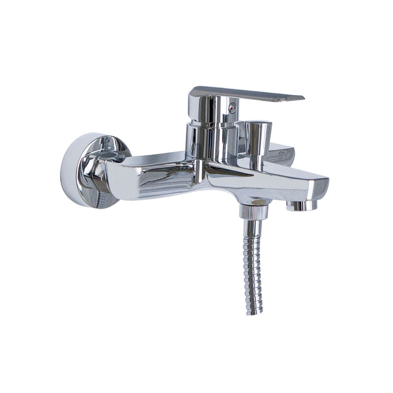 Composizione di miscelatori per lavabo alto, bidet e vasca Hopper in ottone cromato by CeramicStore | Lo specialista del tuo bagno