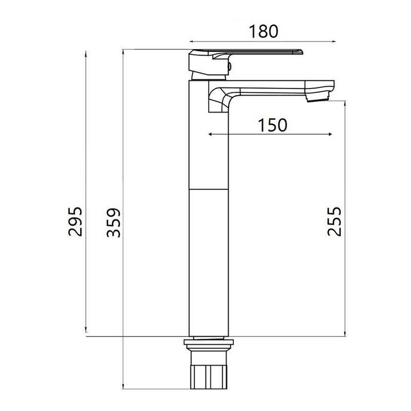 Composizione di miscelatori per lavabo alto, bidet e vasca Hopper in ottone cromato by CeramicStore | Lo specialista del tuo bagno