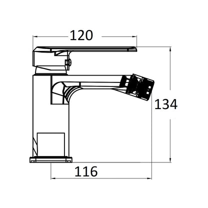 Composizione di miscelatori per lavabo incasso easy box, bidet e doccia 2 vie quadro Hopper in ottone cromato by CeramicStore | Lo specialista del tuo bagno