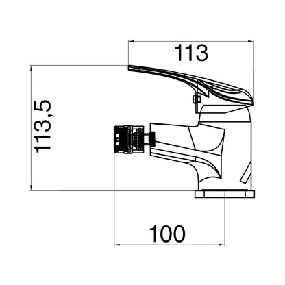 Composizione di miscelatori per lavabo, bidet e doccia una via Celia in ottone cromato by CeramicStore | Lo specialista del tuo bagno