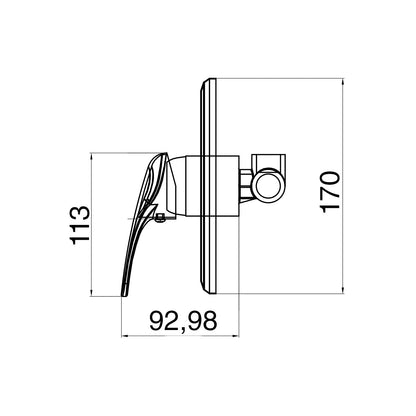 Composizione di miscelatori per lavabo, bidet e doccia una via Celia in ottone cromato by CeramicStore | Lo specialista del tuo bagno