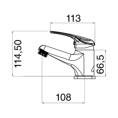 Composizione di miscelatori per lavabo, bidet e doccia una via Celia in ottone cromato by CeramicStore | Lo specialista del tuo bagno