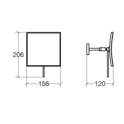Specchio ingranditore quadrato 3x da parete Lineabeta Mevedo by CeramicStore | Lo specialista del tuo bagno
