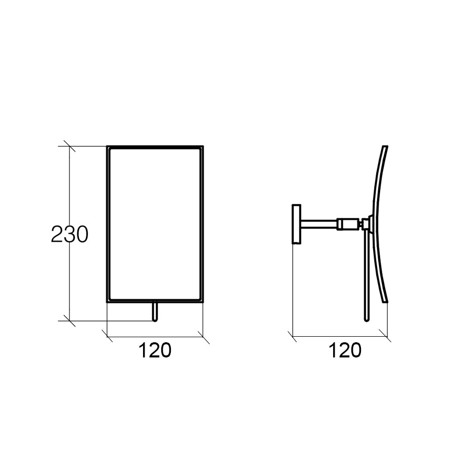 Specchio ingranditore rettangolare 3x da parete Lineabeta Mevedo by CeramicStore | Lo specialista del tuo bagno