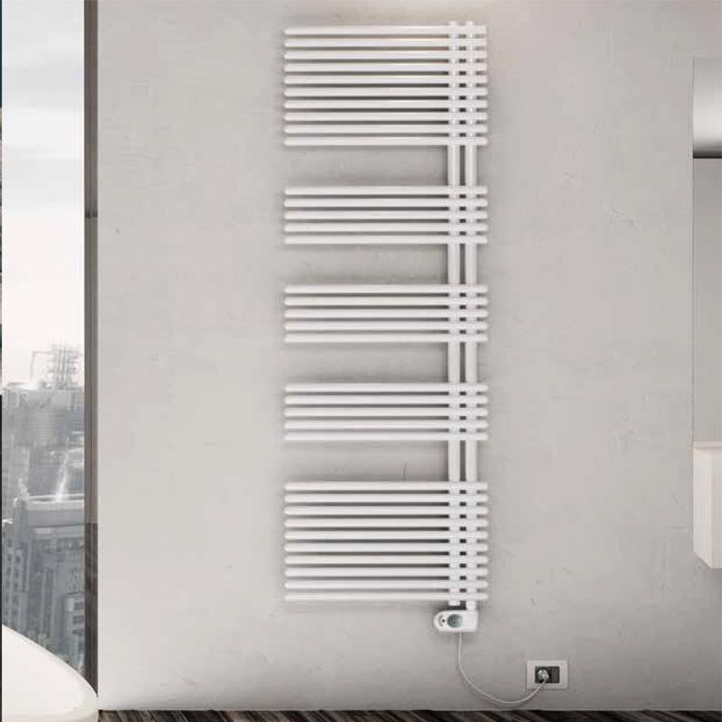 Termoarredo elettrico bianco Lazzarini E-Garda a 35 tubi resistenza 1000 watt by CeramicStore | Lo specialista del tuo bagno
