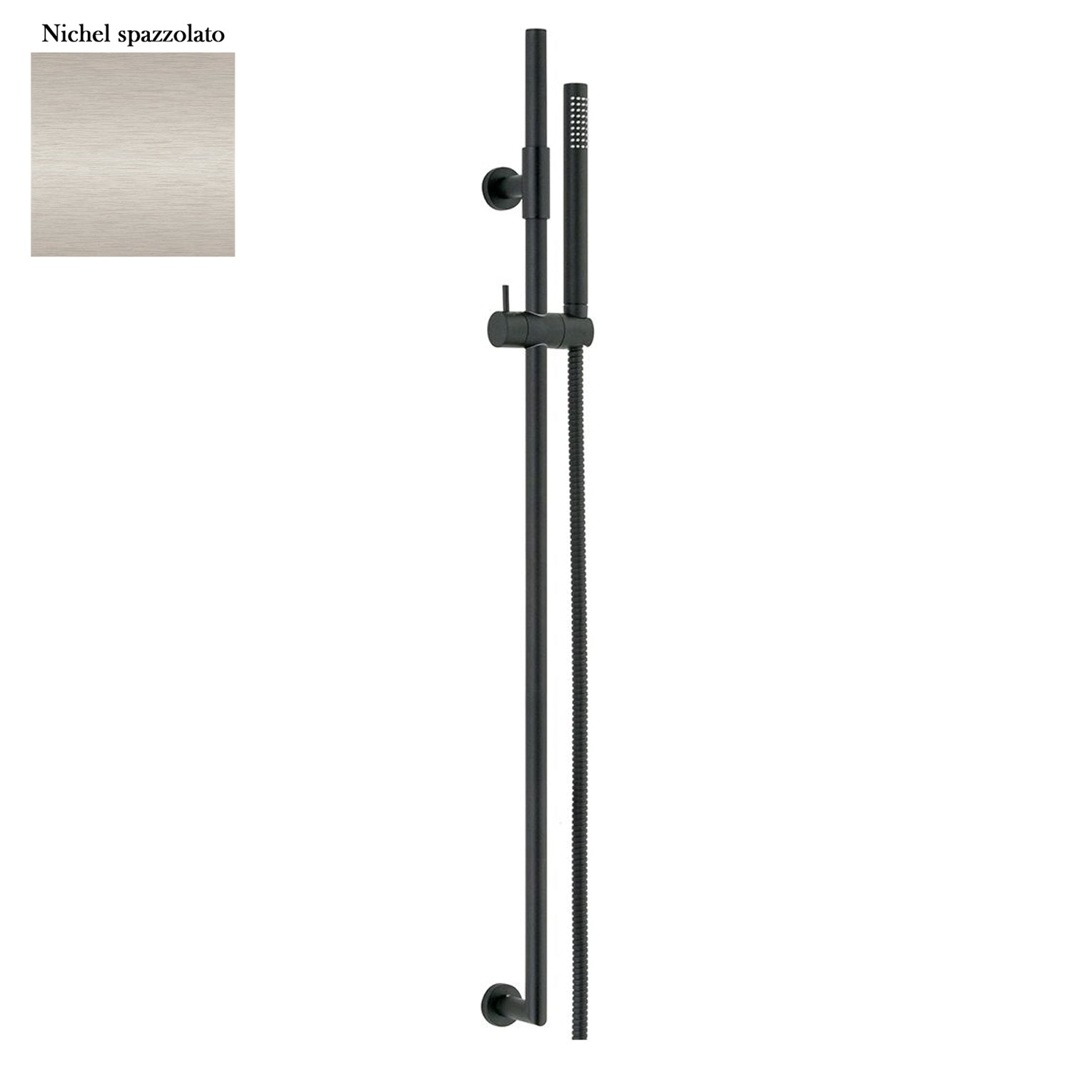 Saliscendi in ottone 2cm x 90cm doccia Alisso 3 e flessibile nichel by CeramicStore | Lo specialista del tuo bagno