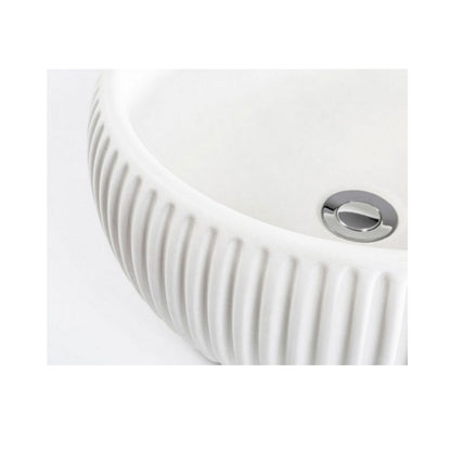 Lavandino da appoggio 'Plissà¨Round Basin' in cemento e resine à˜ 37x15h cm by Cipi - Bianco