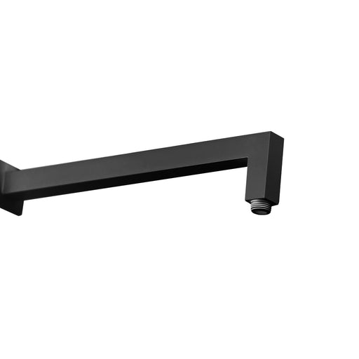 Braccio doccia squadrato in acciaio inox da 35 cm colore nero - Ares by CeramicStore | Lo specialista del tuo bagno