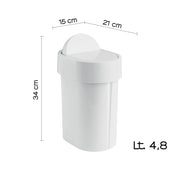 Portarifiuti da appoggio di Gedy serie Junior - Bianco by CeramicStore | Lo specialista del tuo bagno