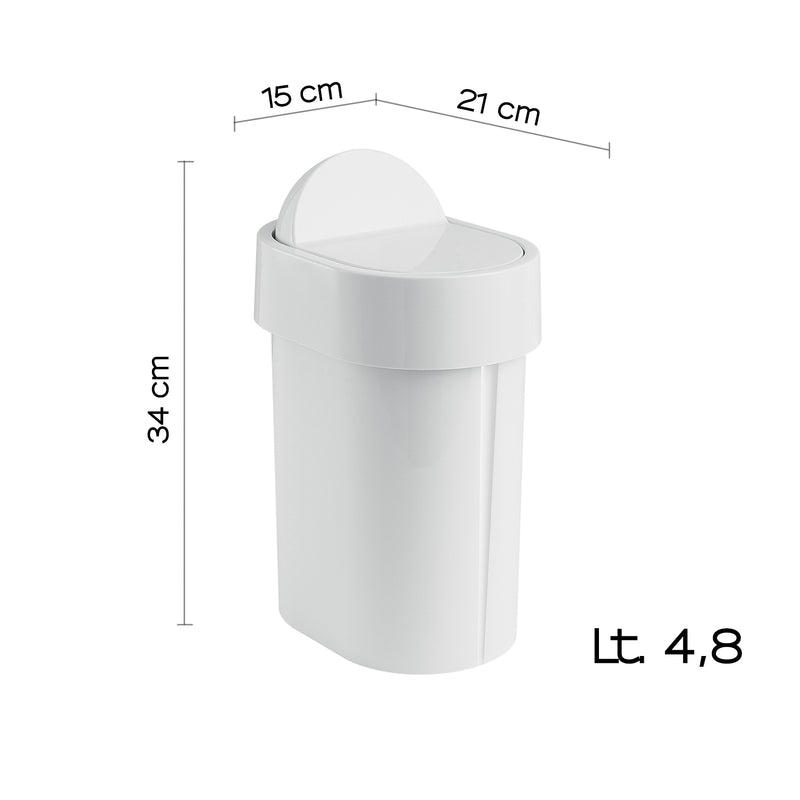 Portarifiuti da appoggio di Gedy serie Junior - Bianco by CeramicStore | Lo specialista del tuo bagno