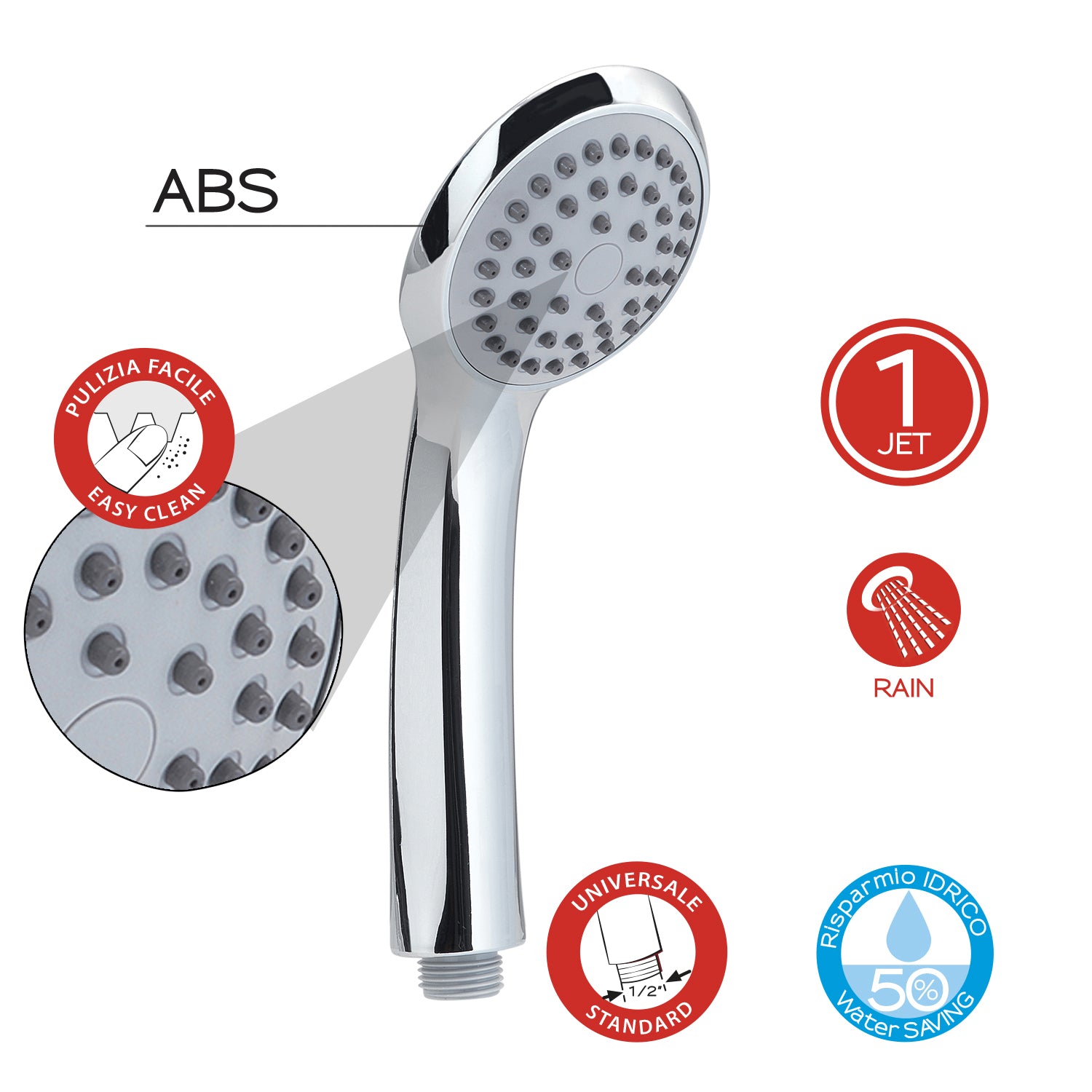 Doccetta 1 getto modello Star 00 di Gedy - Cromato by CeramicStore | Lo specialista del tuo bagno