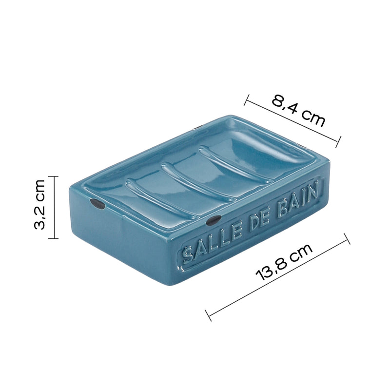 Portasapone da appoggio Gedy serie Vivienne - Blu