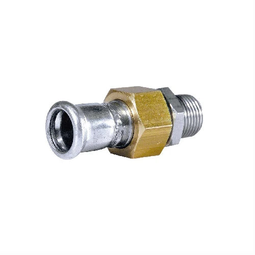 Bocchettone dado e raccordo maschio in ottone press acciaio carbonio 1 1/2 x 42