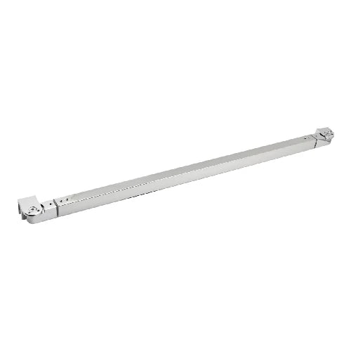 Braccio telescopico per walk-in essential c/doppia testa snodabile da 70 a 100 cm argento lucido