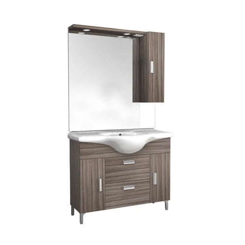 Mobile bagno completo marika bianco lucido l. 105 cm
