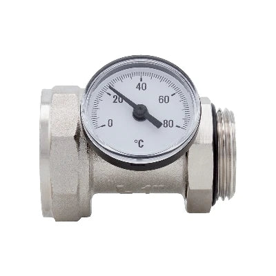 Raccordo portatermometro orientabile con termometro 1 dn 25 10bar/145psi