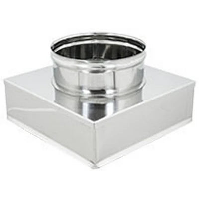Riduzione quadra-tonda acciaio inox da 250x250 a 250
