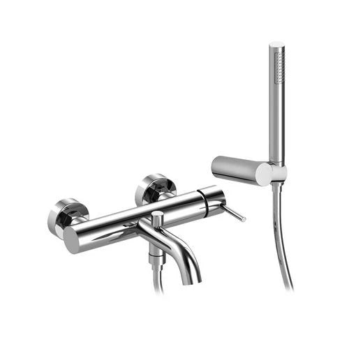 Miscelatore monocomando vasca esterno con accessori cromo