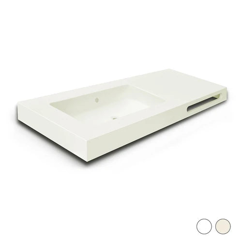 Lavabo linea emotion mod. sharp 02 beige 121x46xh12 p.a. dx