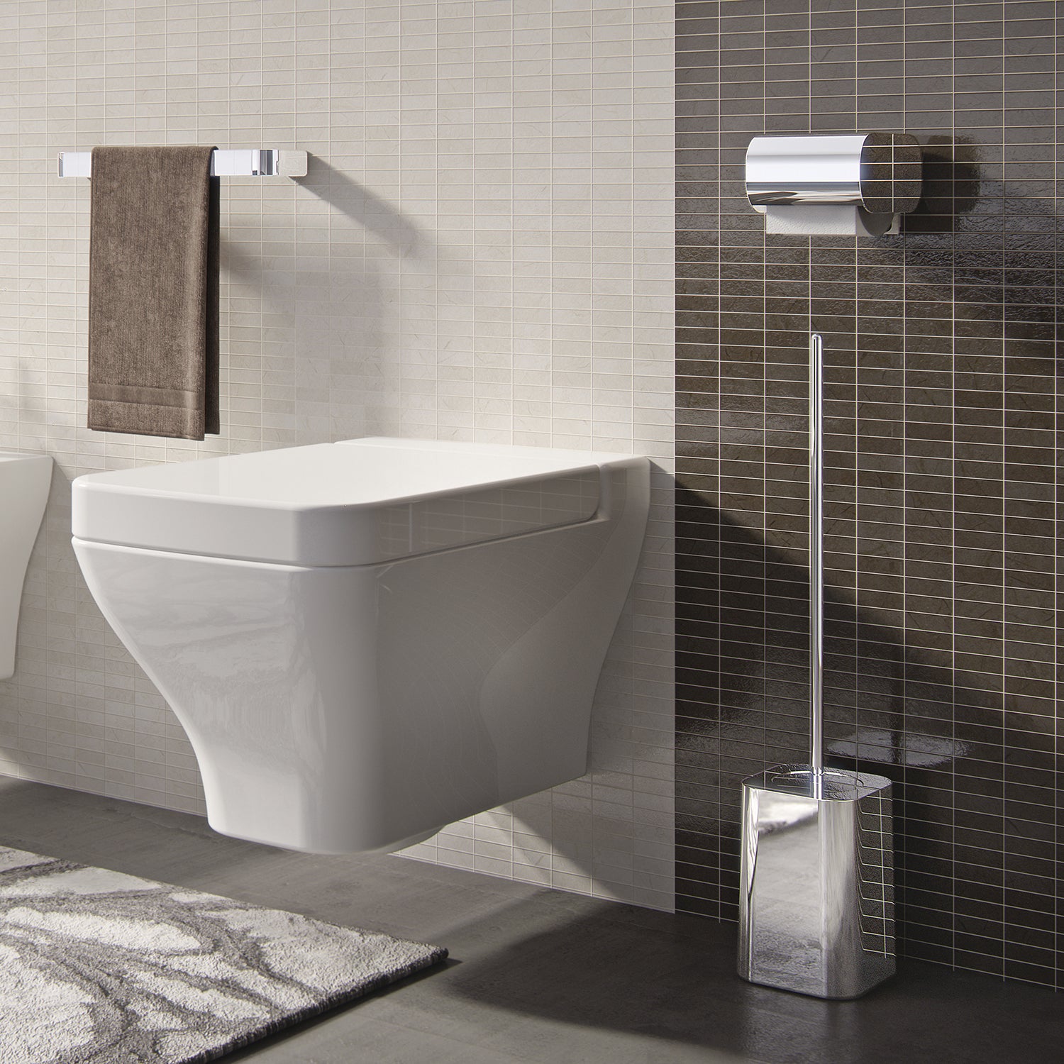 Portasalviette 25 cm in Ottone e Cromall Outline di Gedy - Cromato by CeramicStore | Lo specialista del tuo bagno