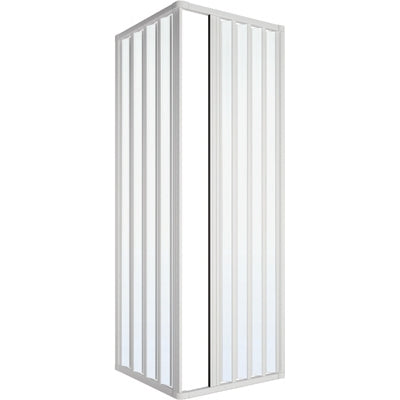 Box doccia 2 lati soffietto riducibile modello loris lux cm 90 x 90