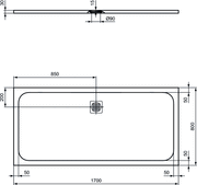 Piatto doccia rettangolare Effetto Pietra 80x170 Ideal Standard Ultra Flat S- Piletta NON inclusa by CeramicStore | Lo specialista del tuo bagno